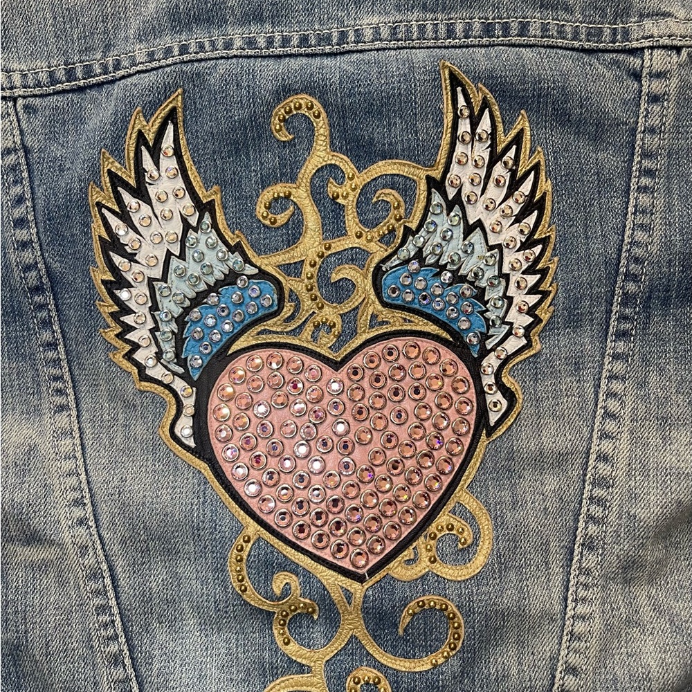 Kippys Vintage Denim Jacket With Rhinestone - Picture 5 of 8